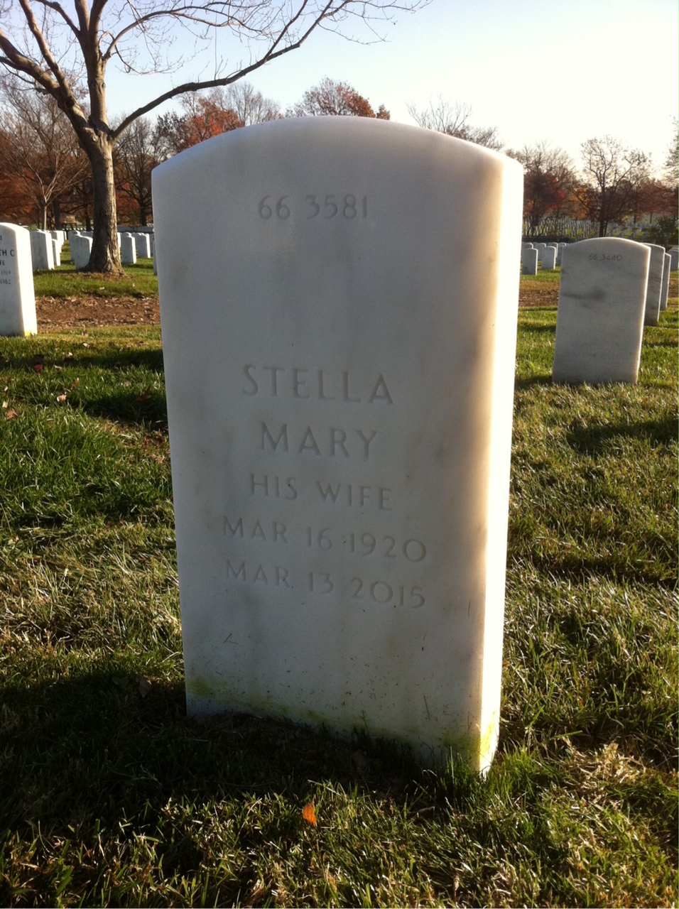 Back of headstone — Anthony Wagner
