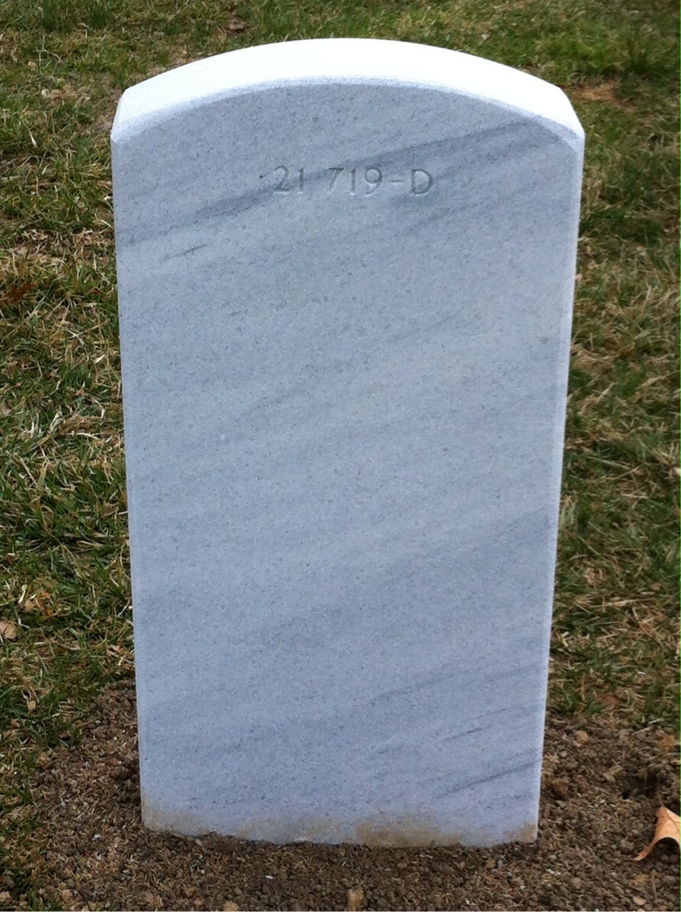 Back of headstone — Betty Antilla