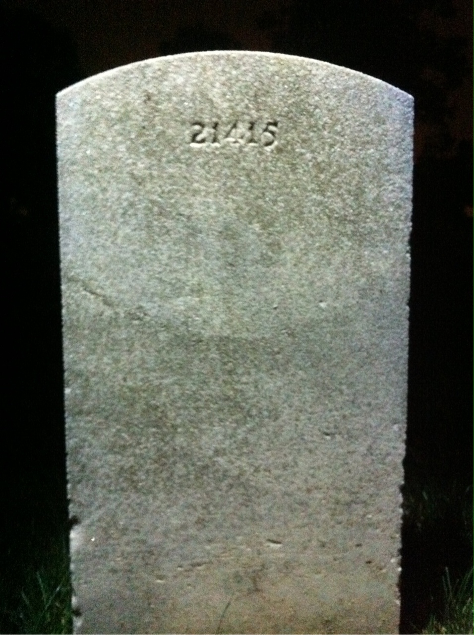 Back of headstone — Miles Mix