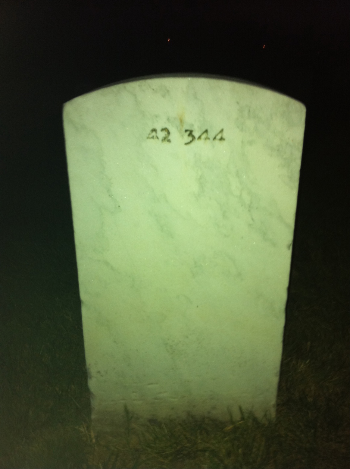 Back of headstone — Arthur Tew