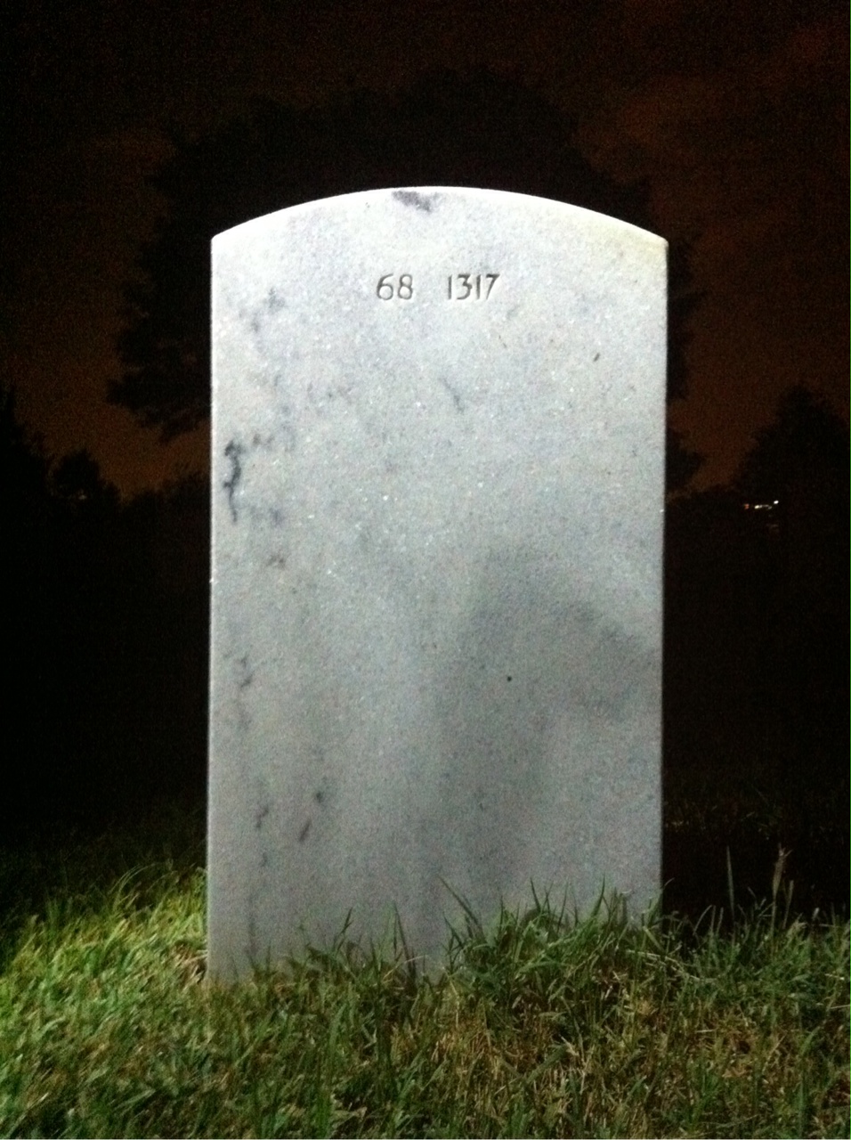 Back of headstone — Stanley Aldrich