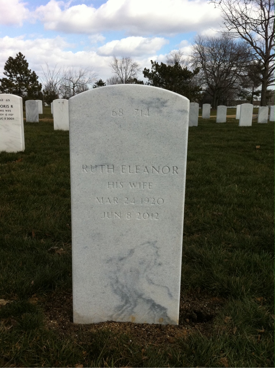 Back of headstone — Martin Schroeder
