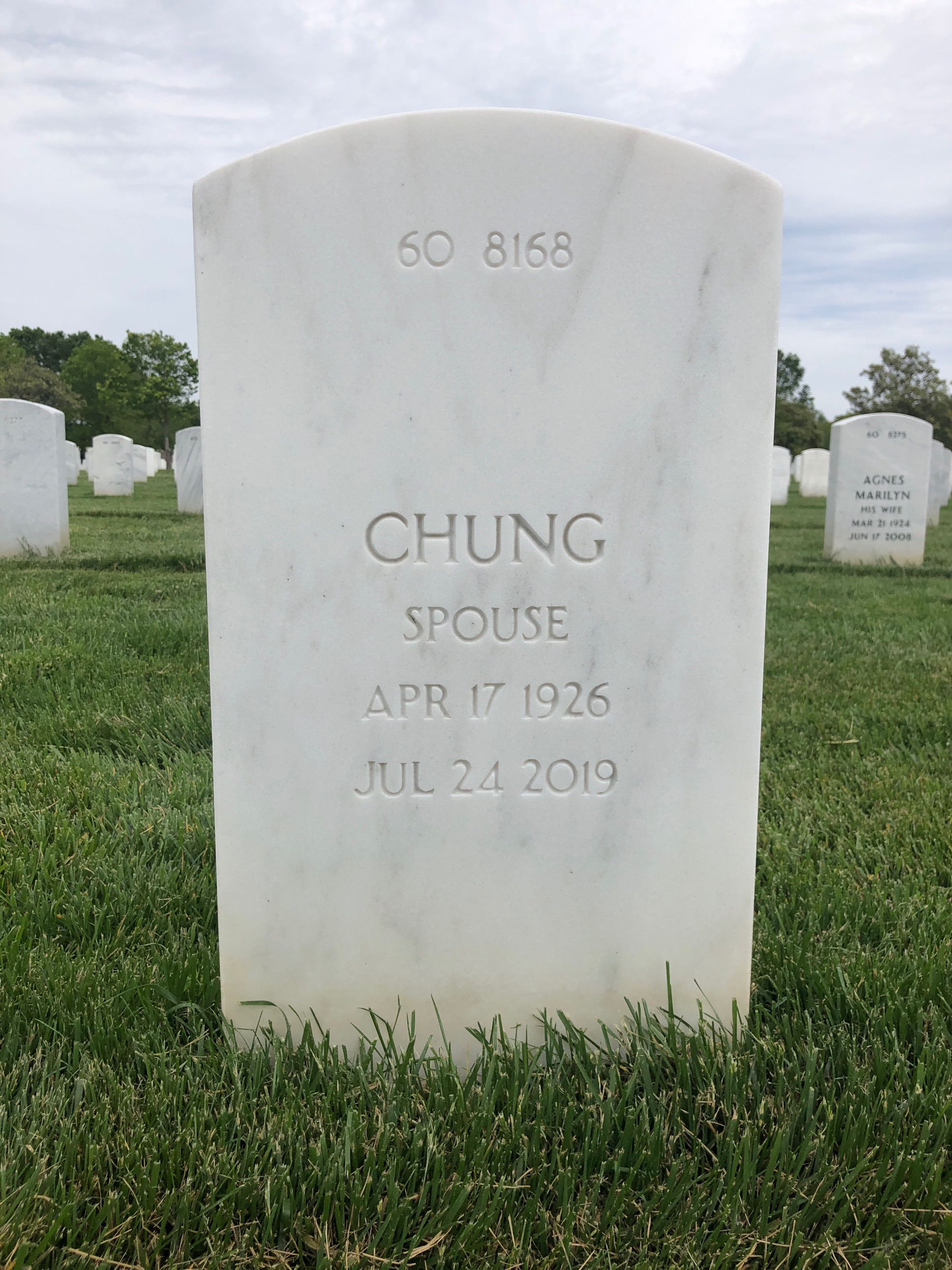 Back of headstone — John Parsons