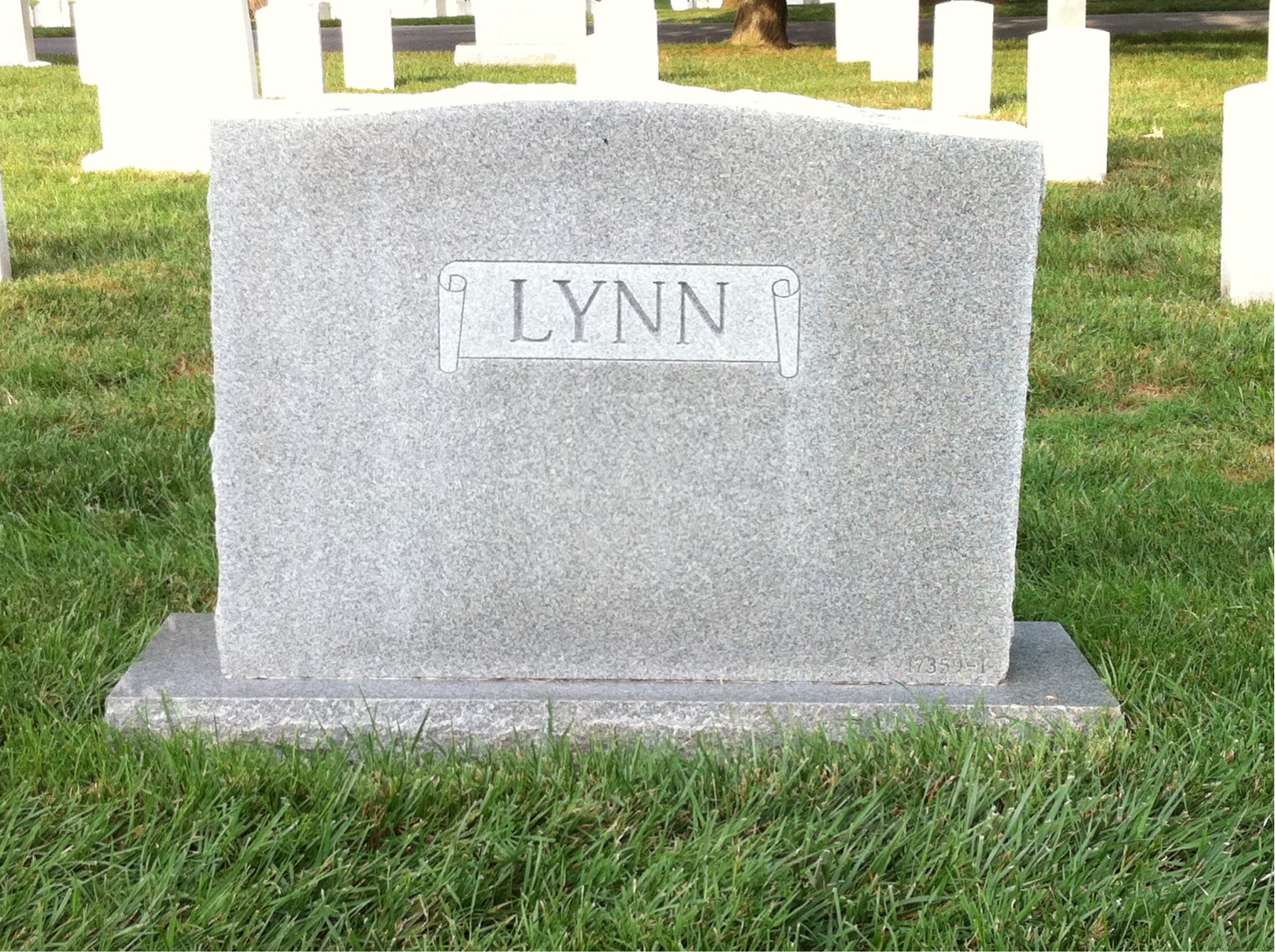 Back of headstone — Charlotte Mitchum