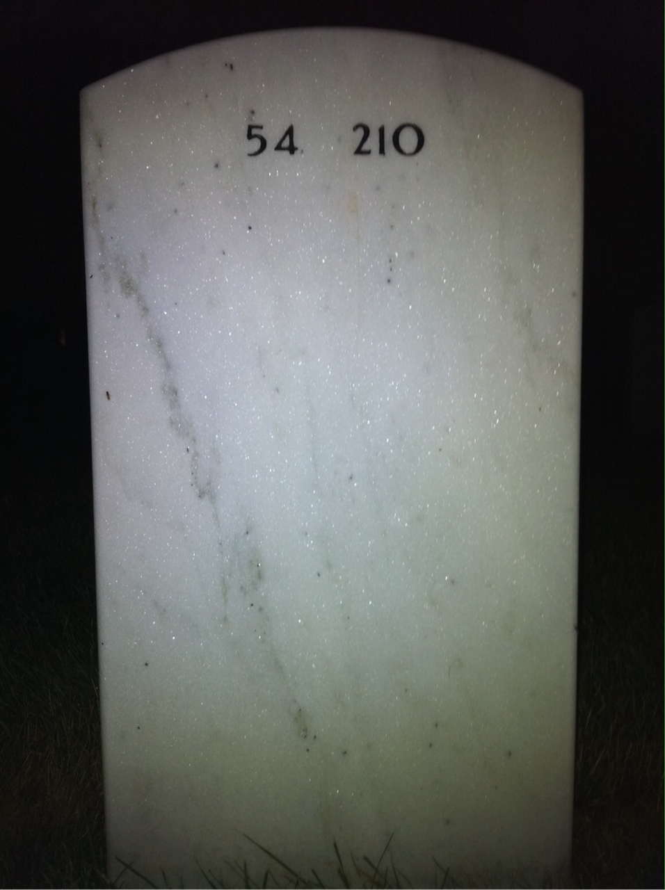 Back of headstone — Paul Keough