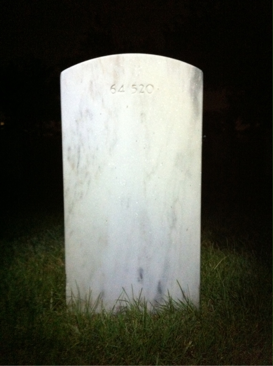 Back of headstone — Lewis Morrison