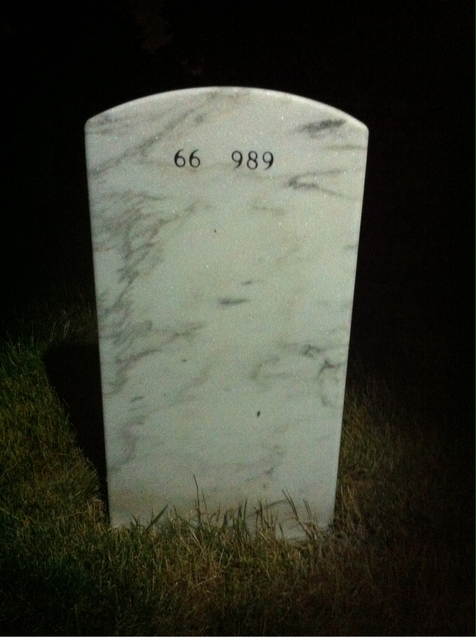 Back of headstone — George Lewis