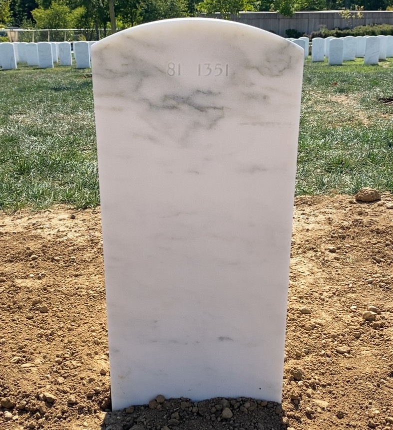 Back of headstone — Floyd Mitchell