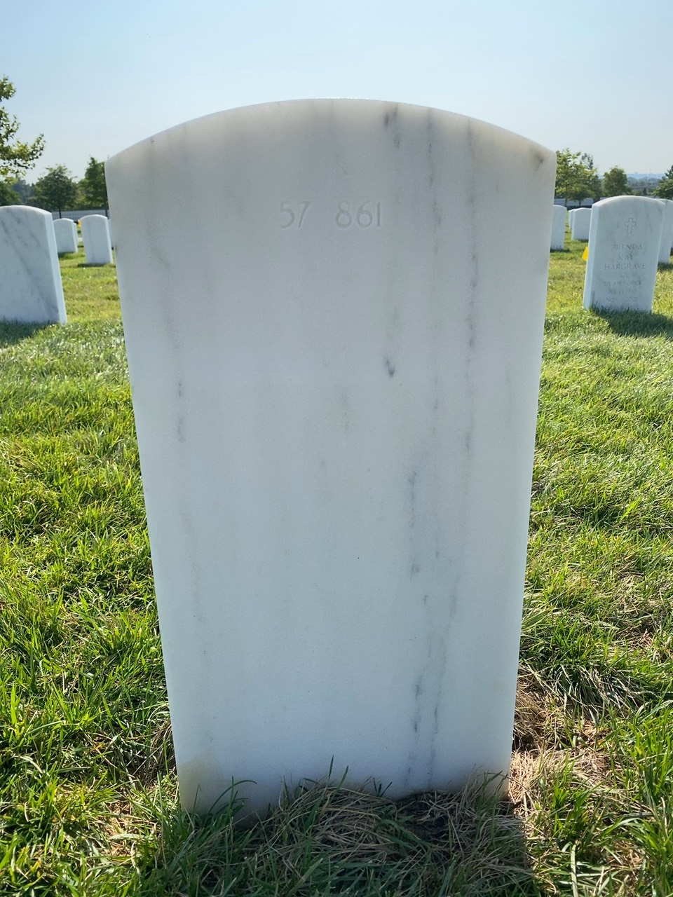 Back of headstone — Stanley Frank King
