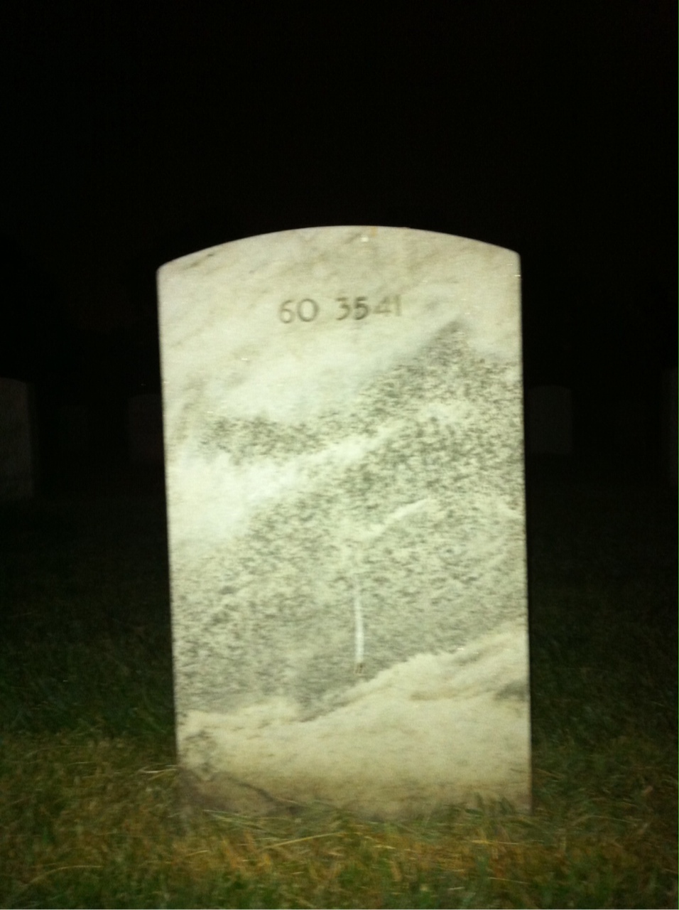 Back of headstone — Hortense Allen