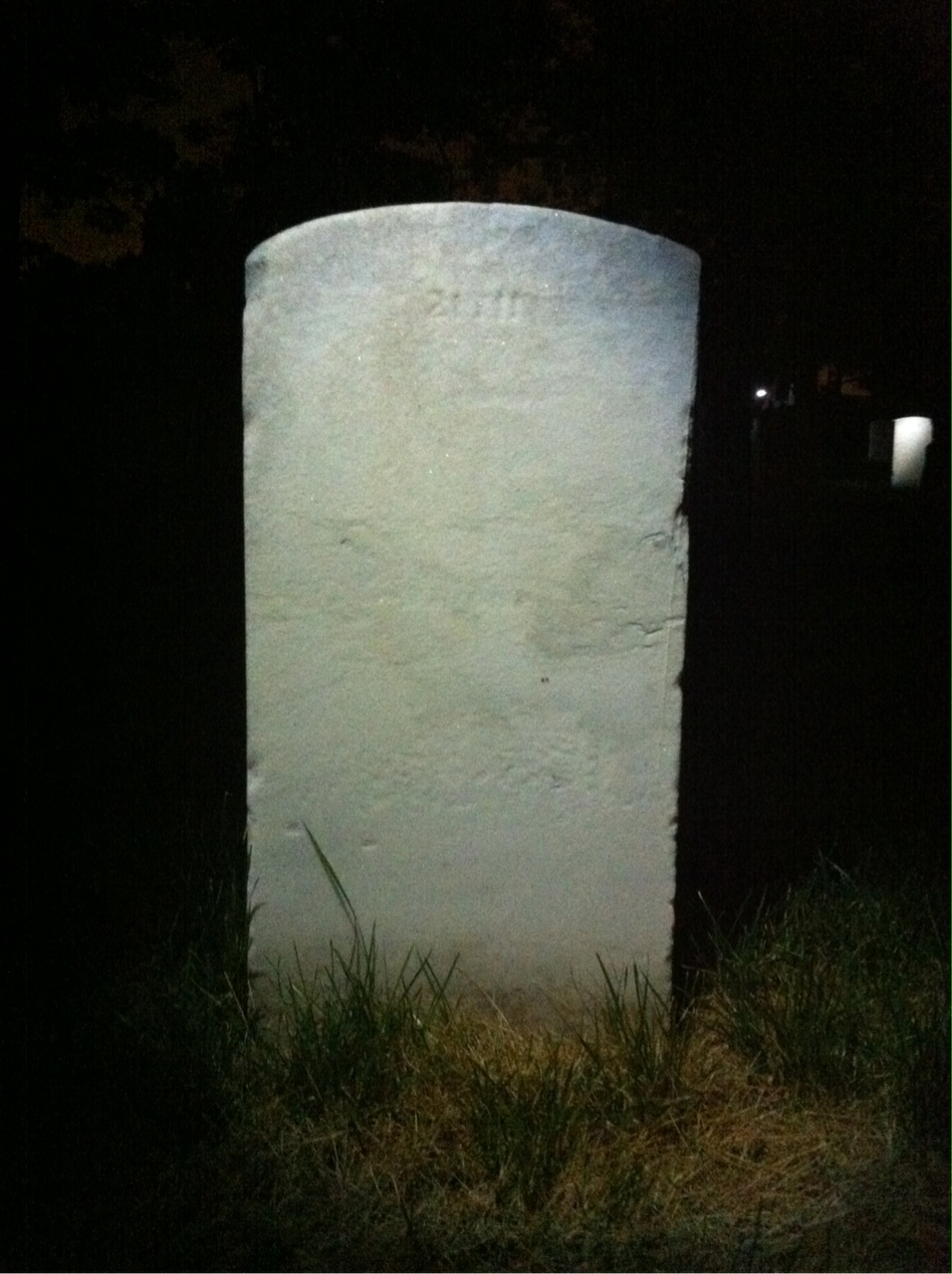 Back of headstone — Francis Morrison