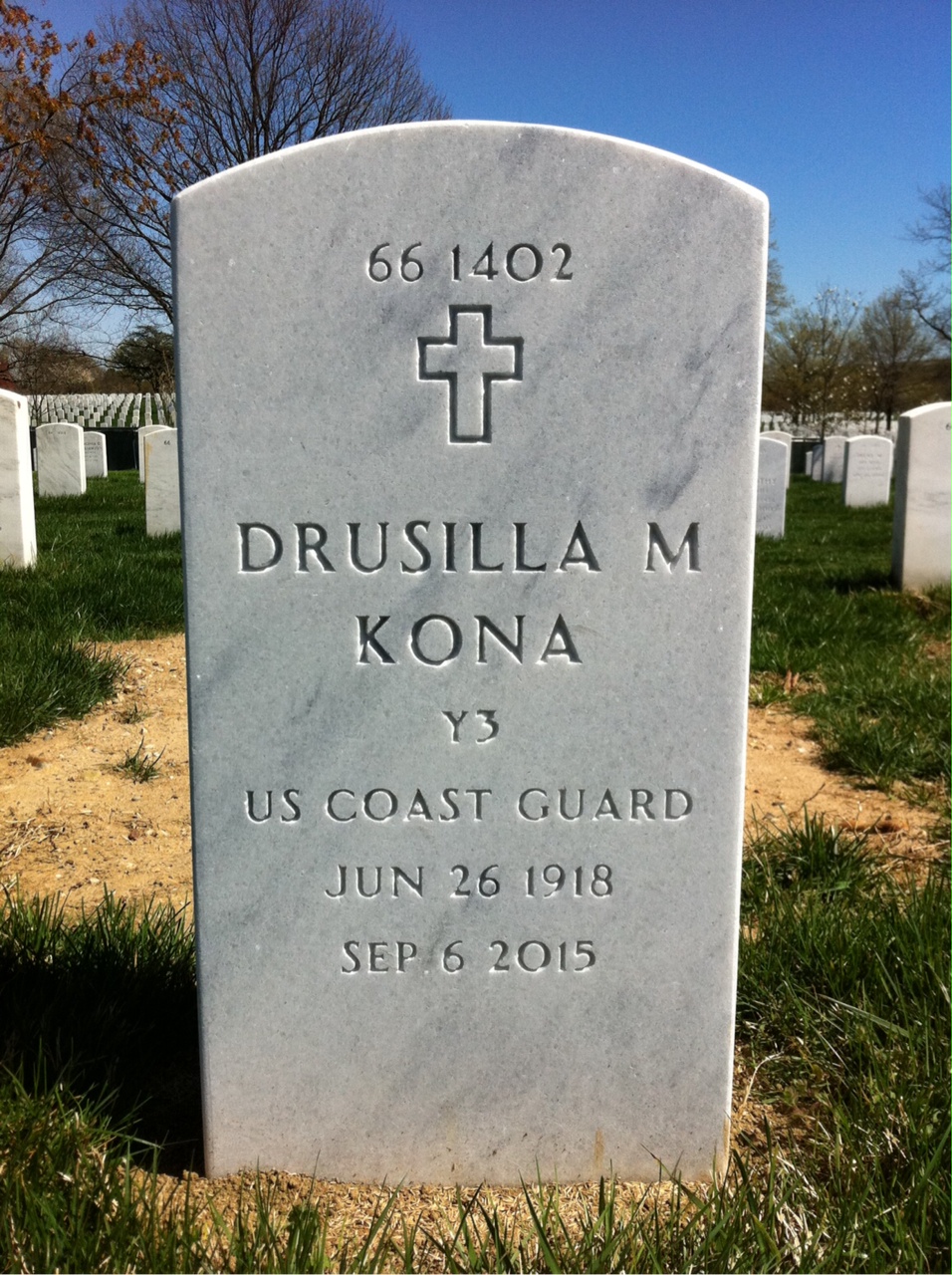 Back of headstone — Steve Kona