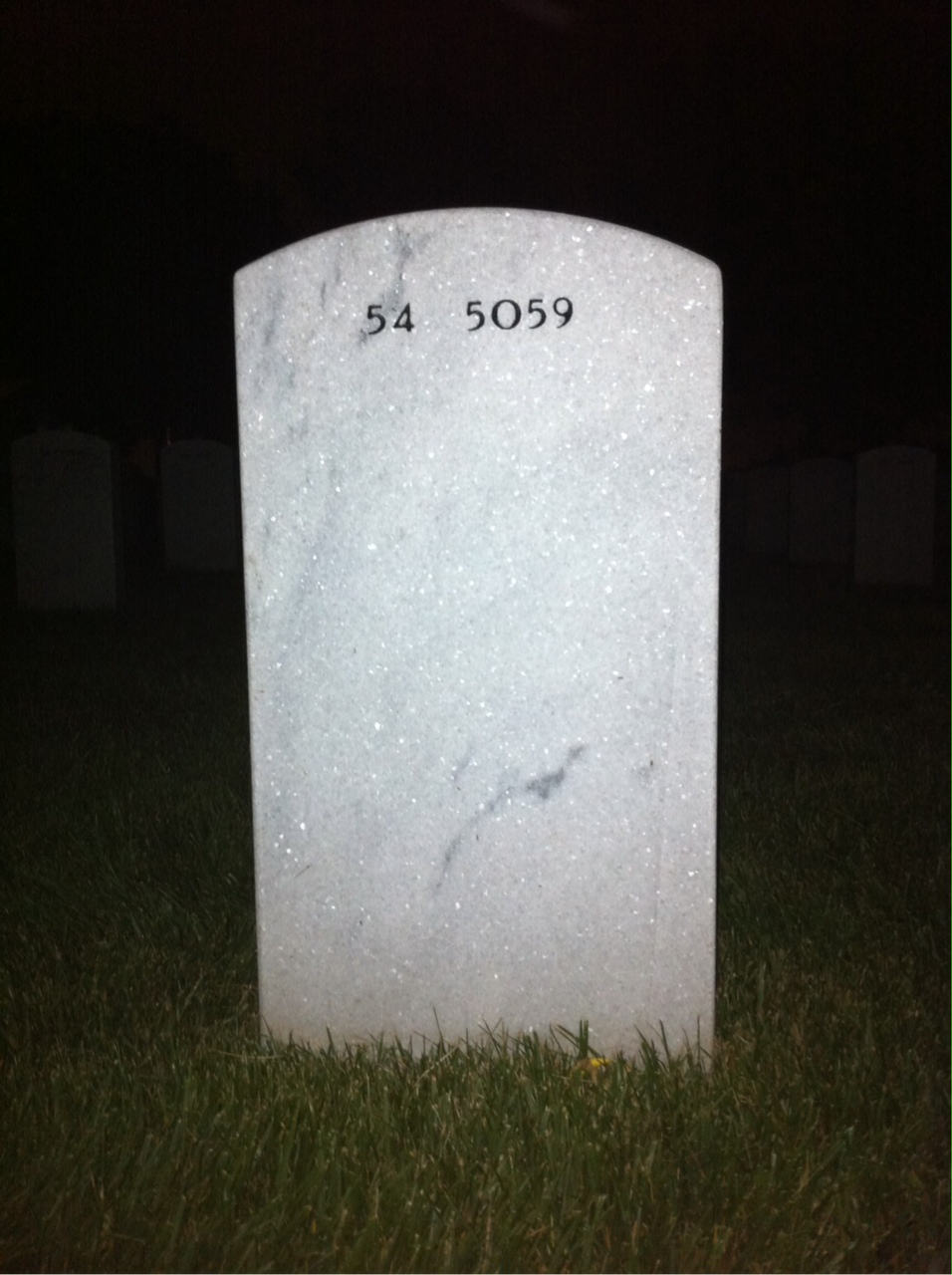 Back of headstone — John Davis