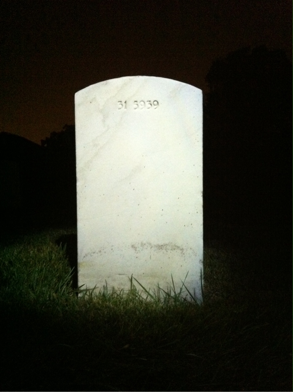 Back of headstone — Emily Cunningham