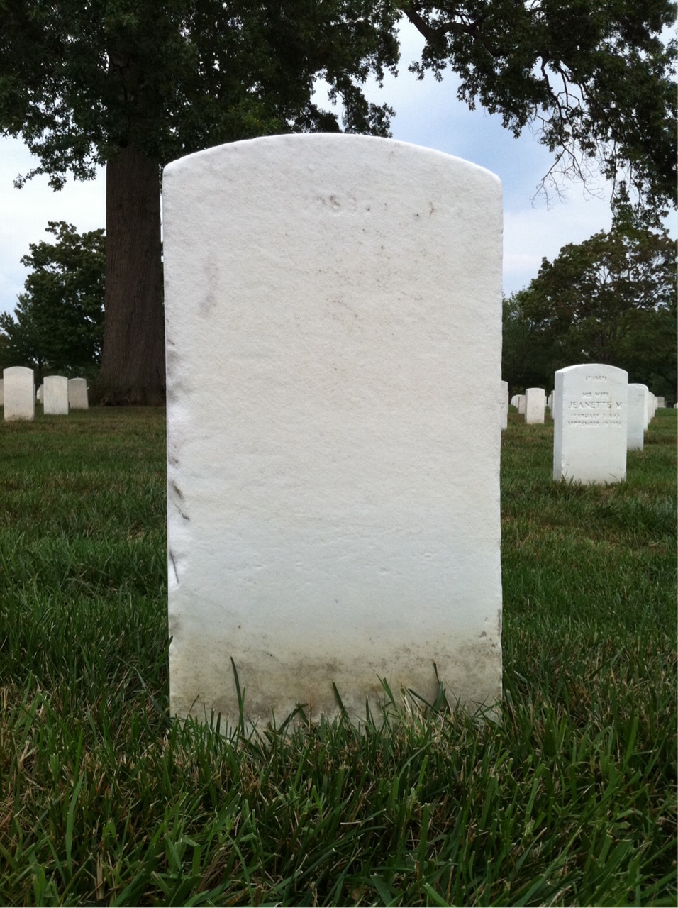 Back of headstone — John Contreras