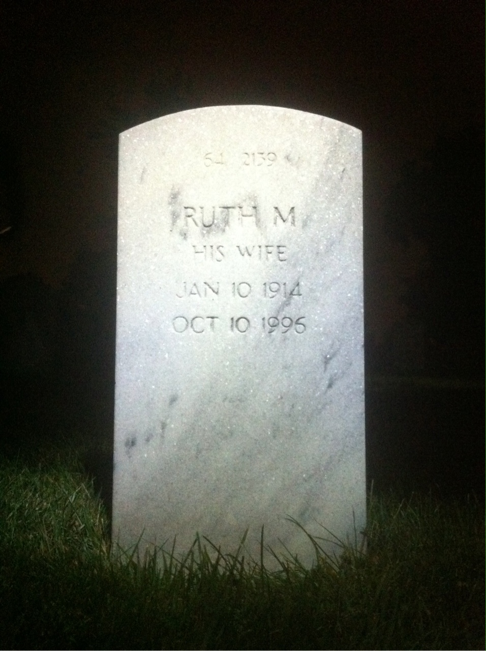 Back of headstone — James Mulhall
