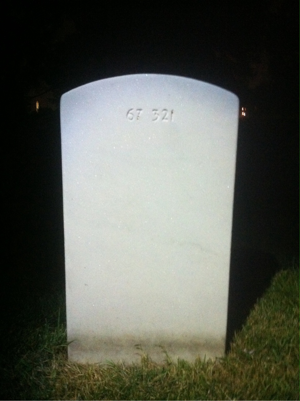 Back of headstone — Herbert Avise