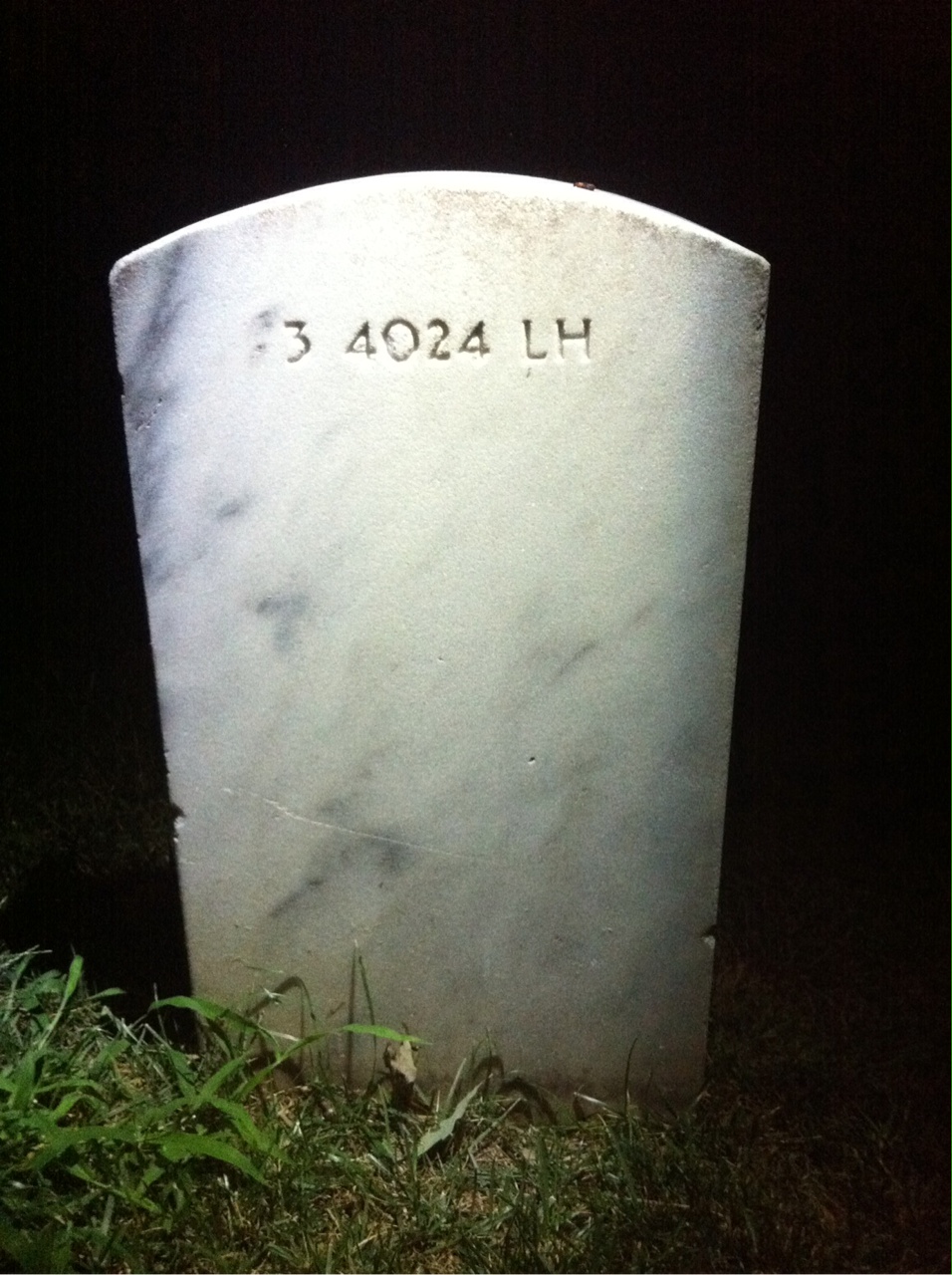 Back of headstone — Mcdonald Moses