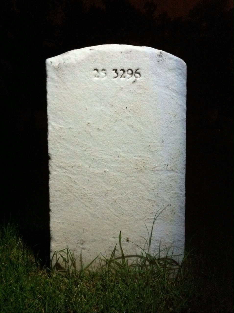 Back of headstone — Parker Moss