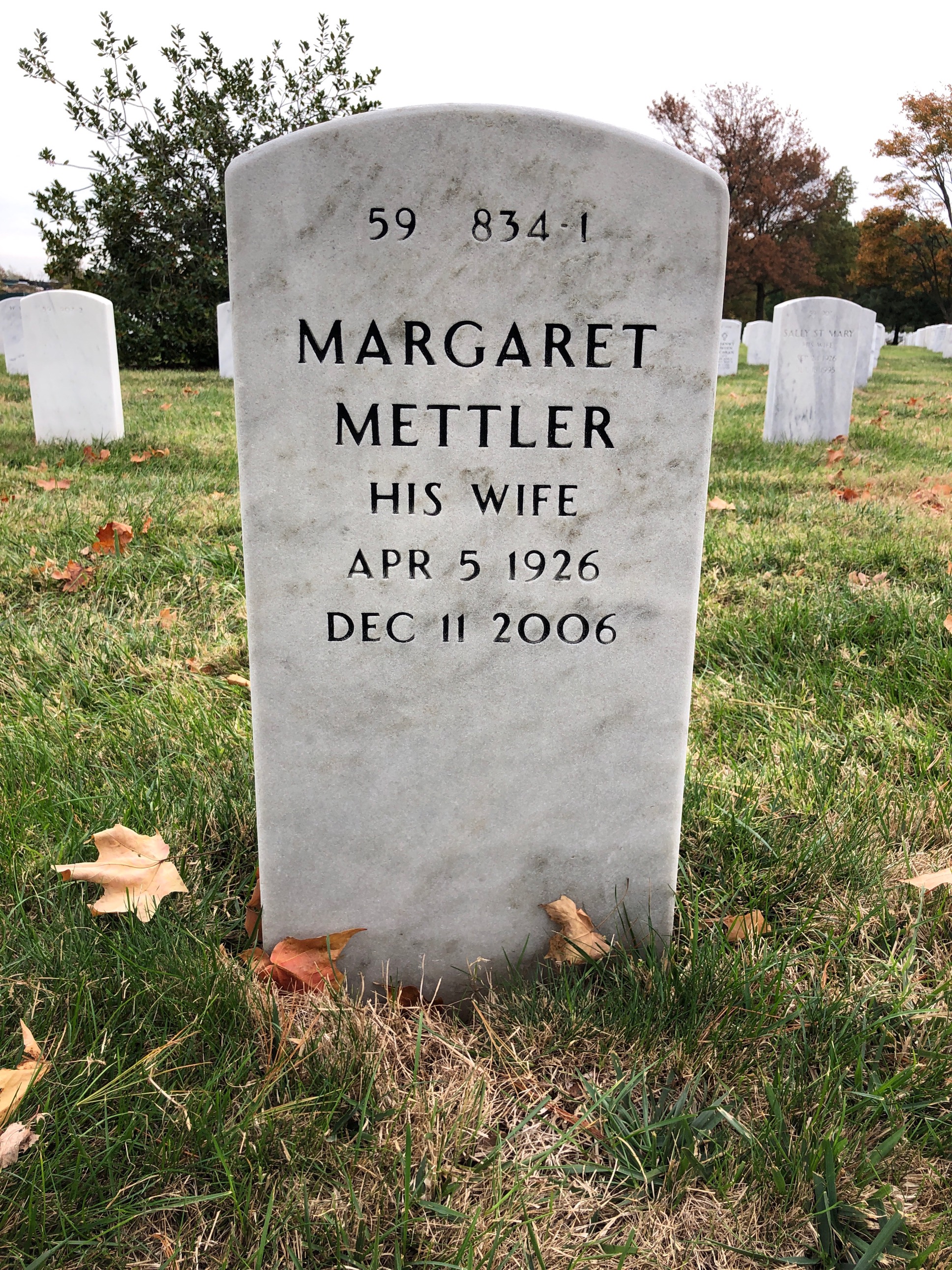 Back of headstone — Richard Schnorf