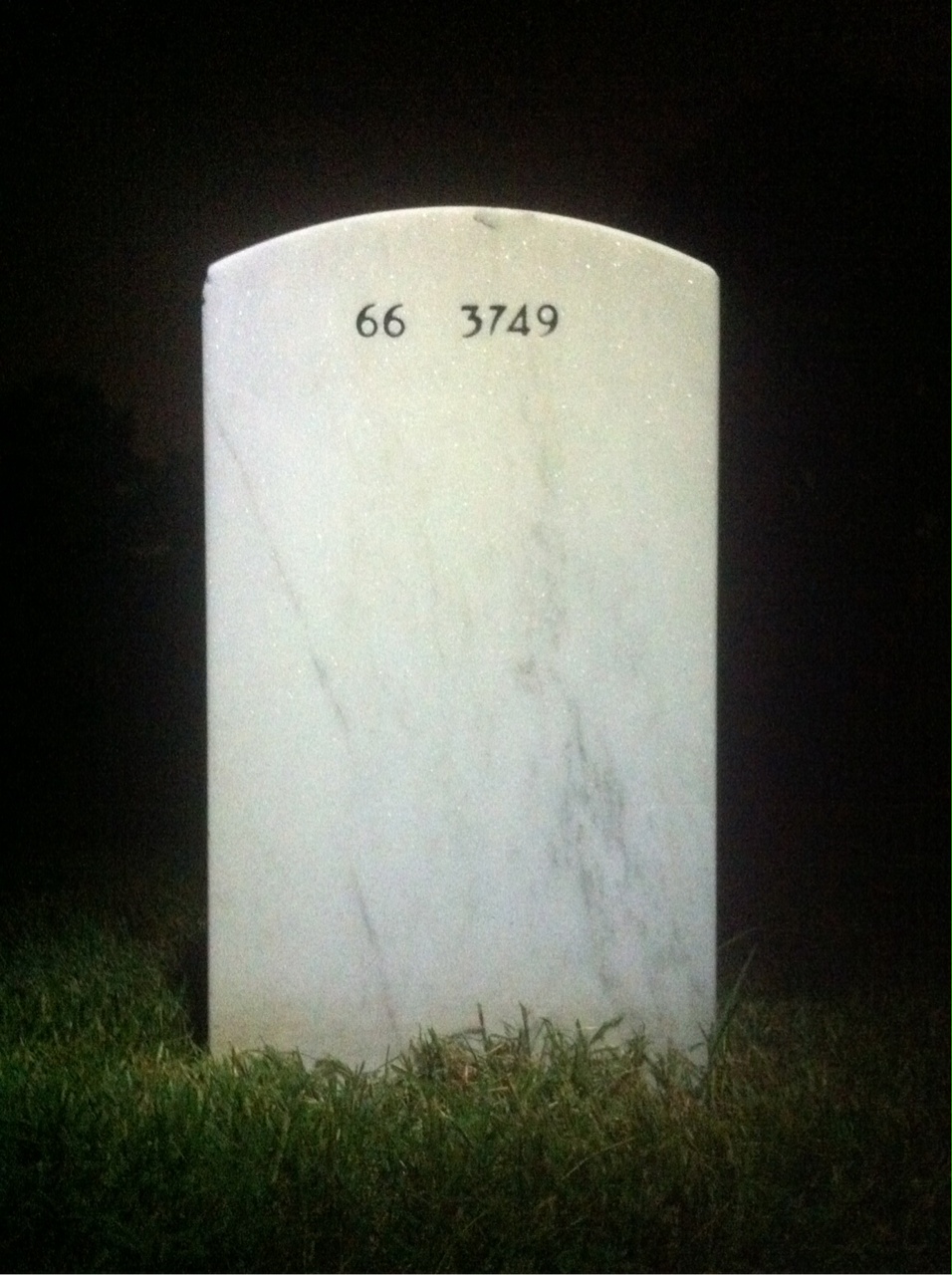 Back of headstone — Jack Schwartzman
