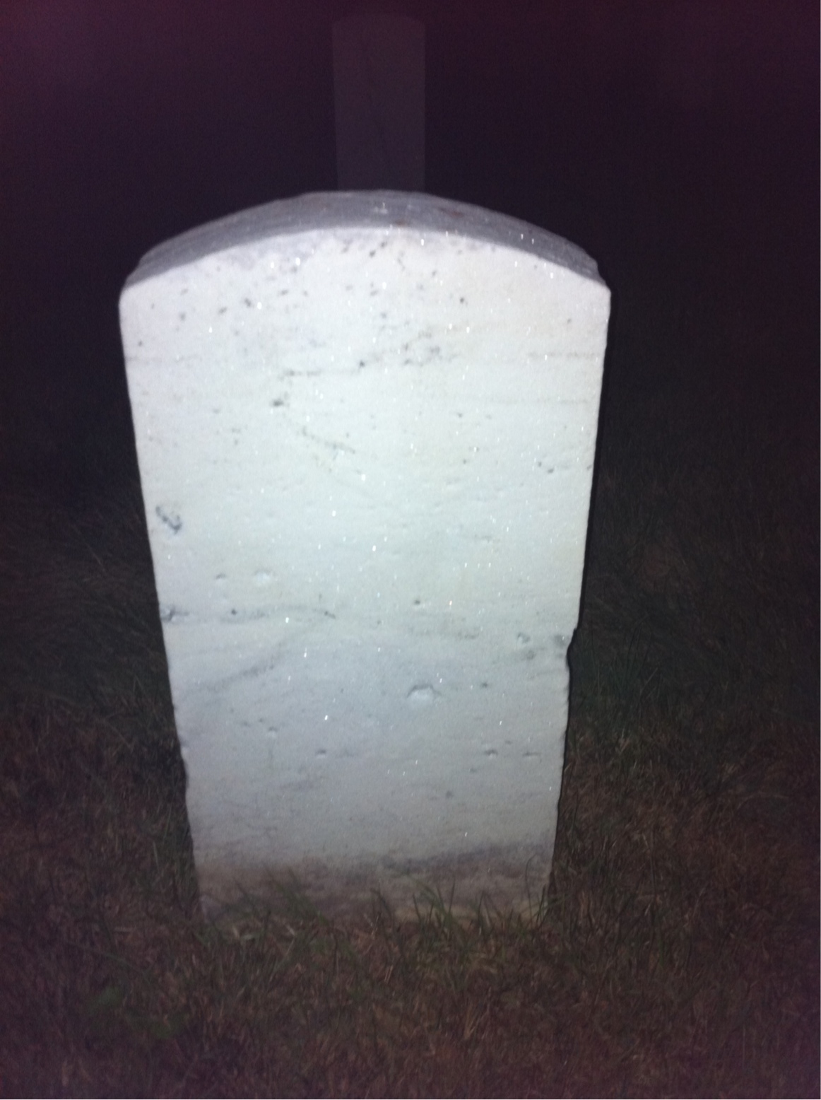 Back of headstone — Abram Abraham