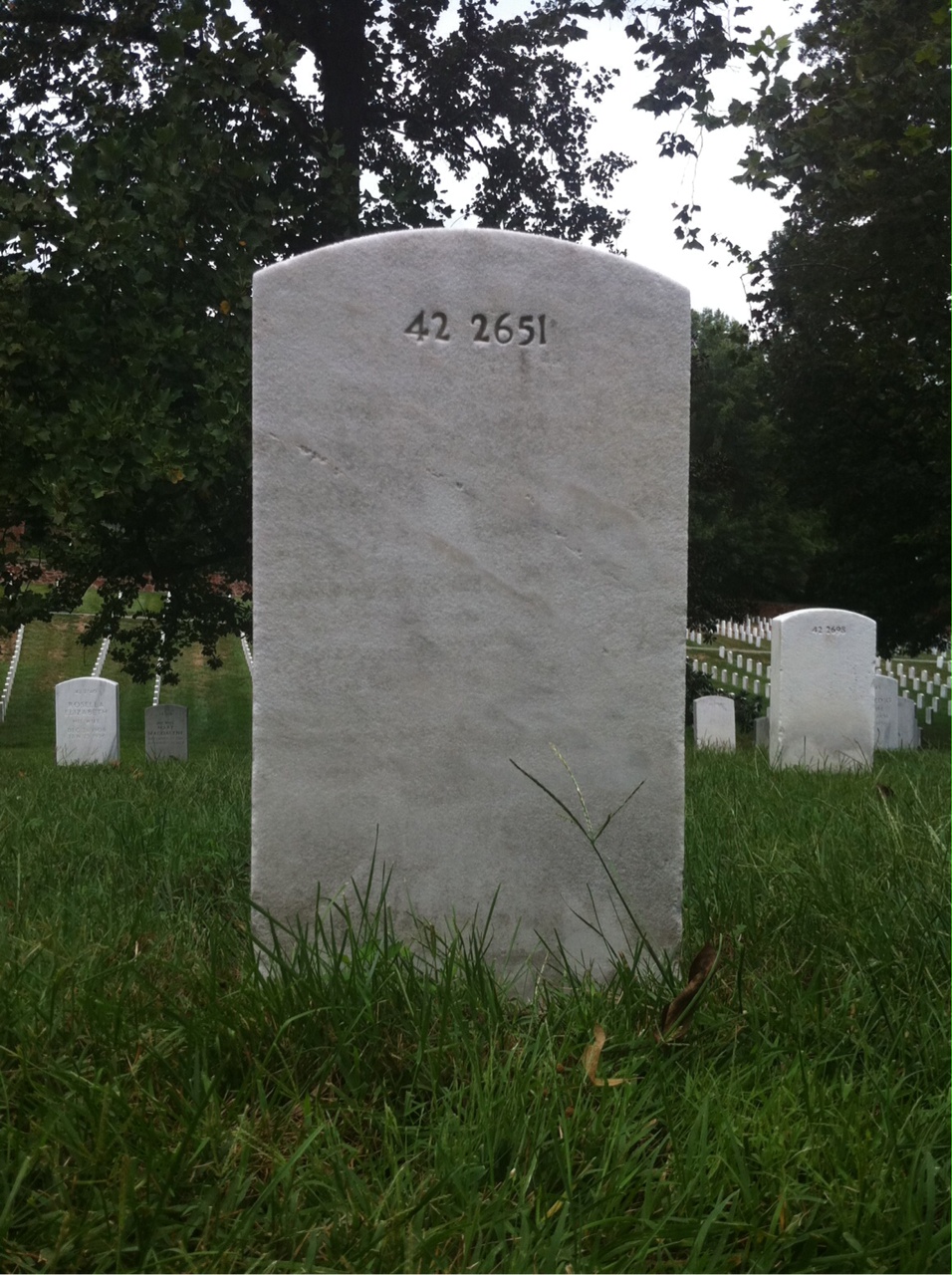 Back of headstone — Harold Mueller