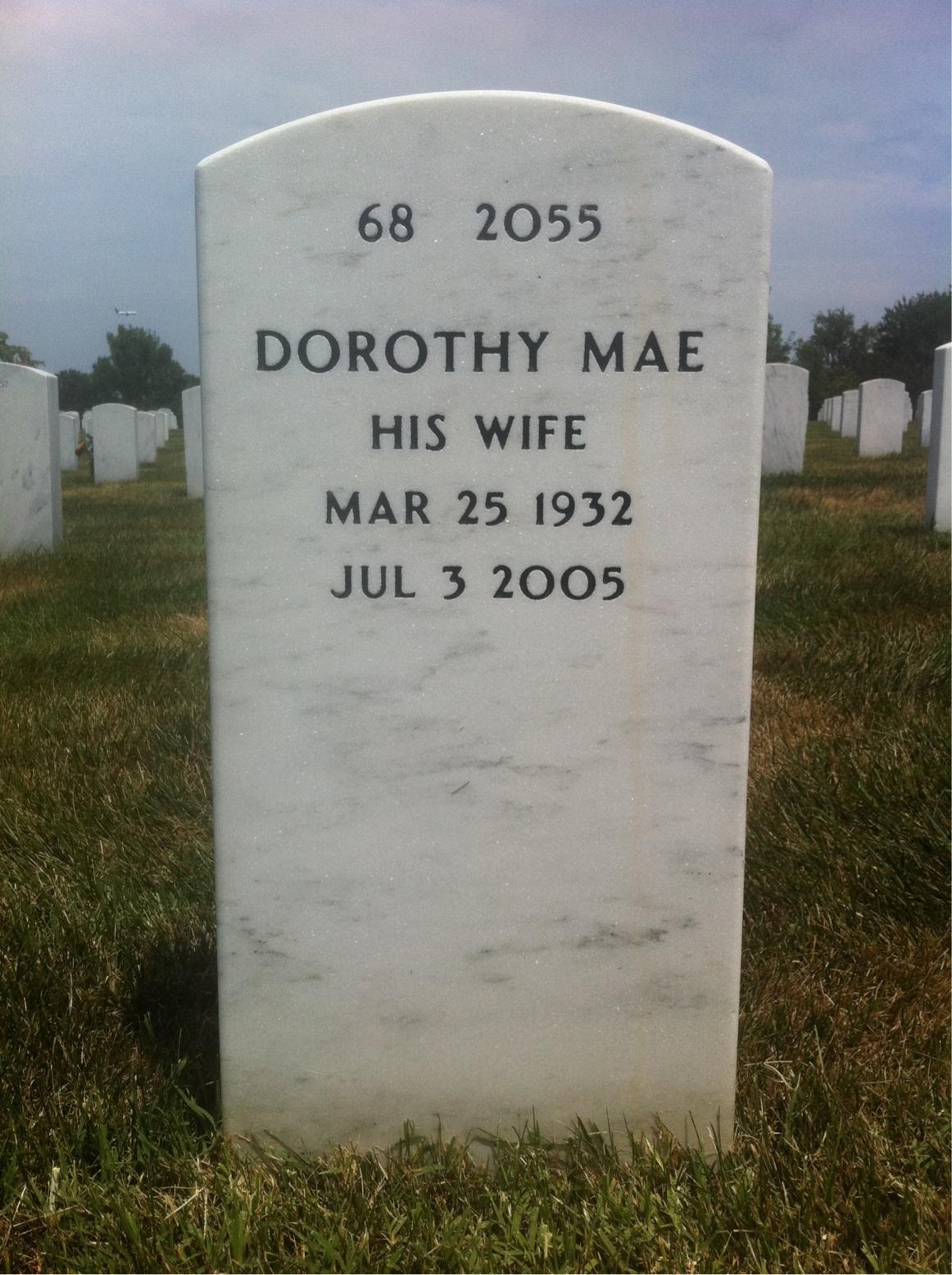 Back of headstone — James Waddell