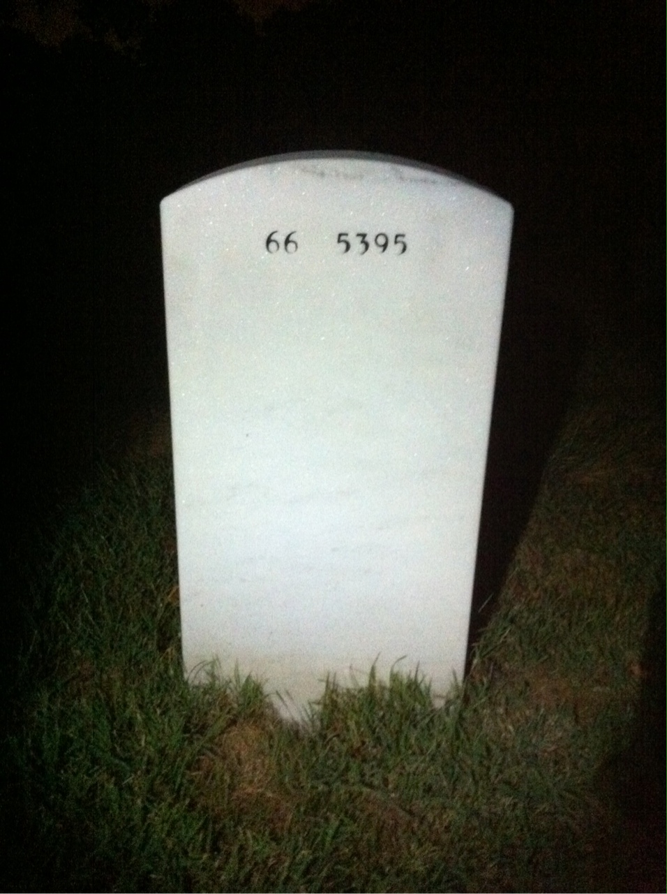 Back of headstone — Theodore Ganas