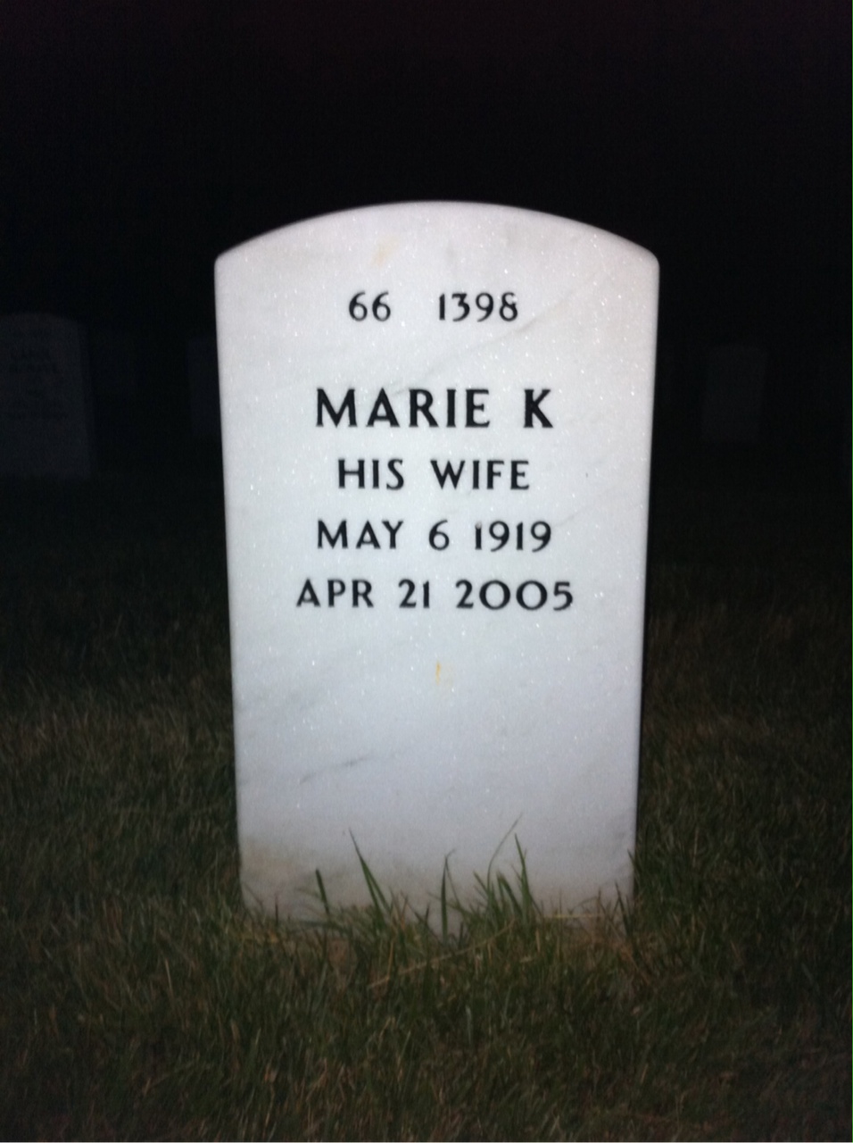 Back of headstone — Thomas Meagher