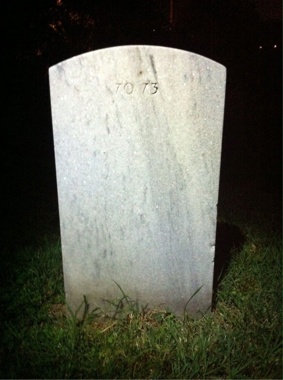 Back of headstone — Charles Myers