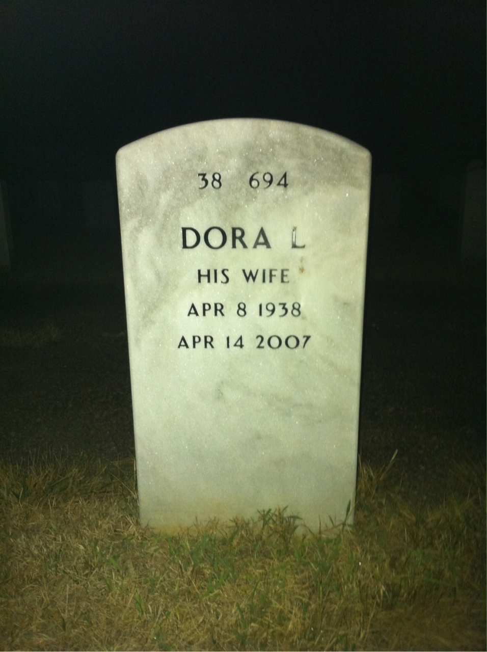 Back of headstone — Robert Ray