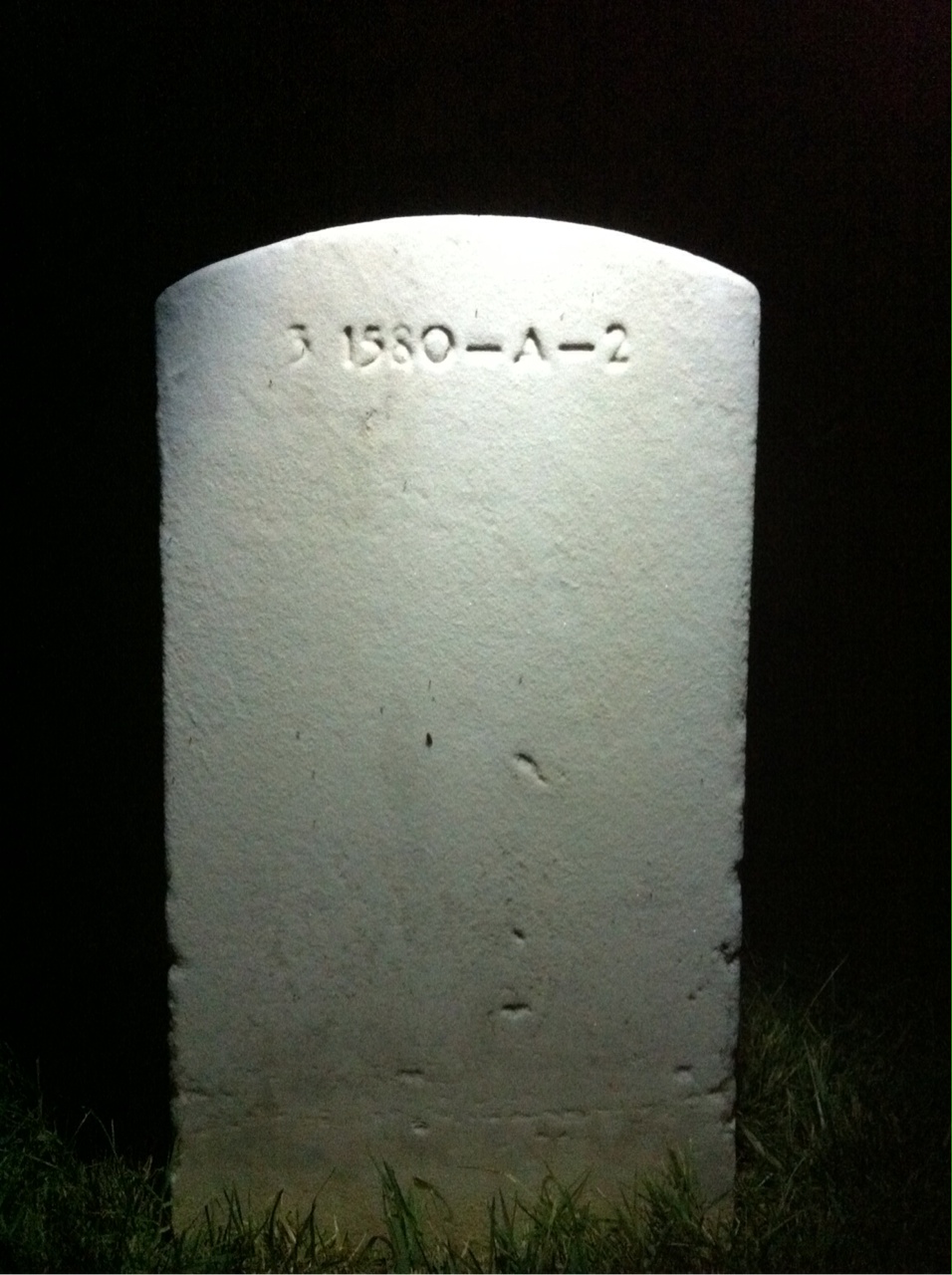 Back of headstone — George Millikan