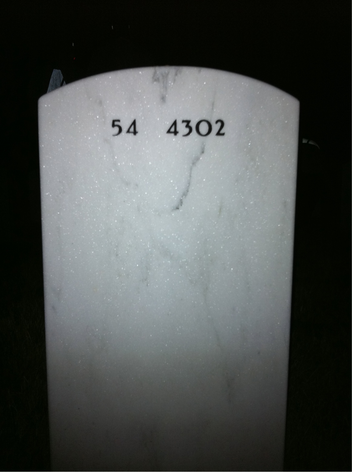 Back of headstone — Hubert Palmer