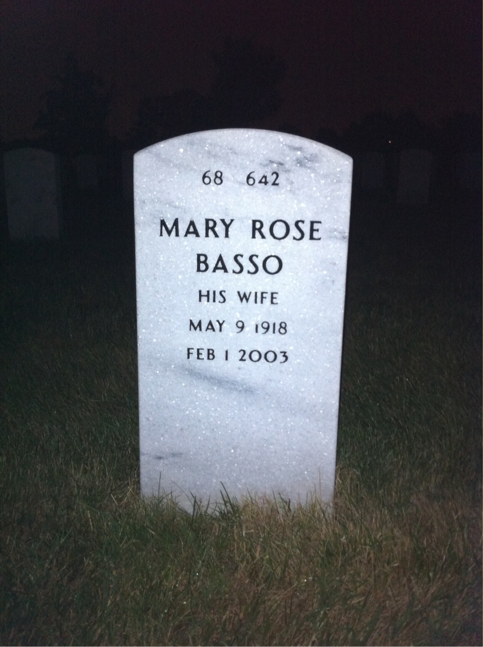 Back of headstone — Michael Ebetino