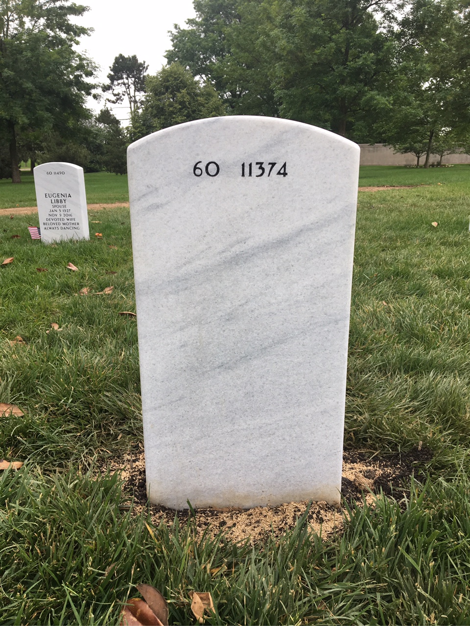 Back of headstone — Robert Augustus