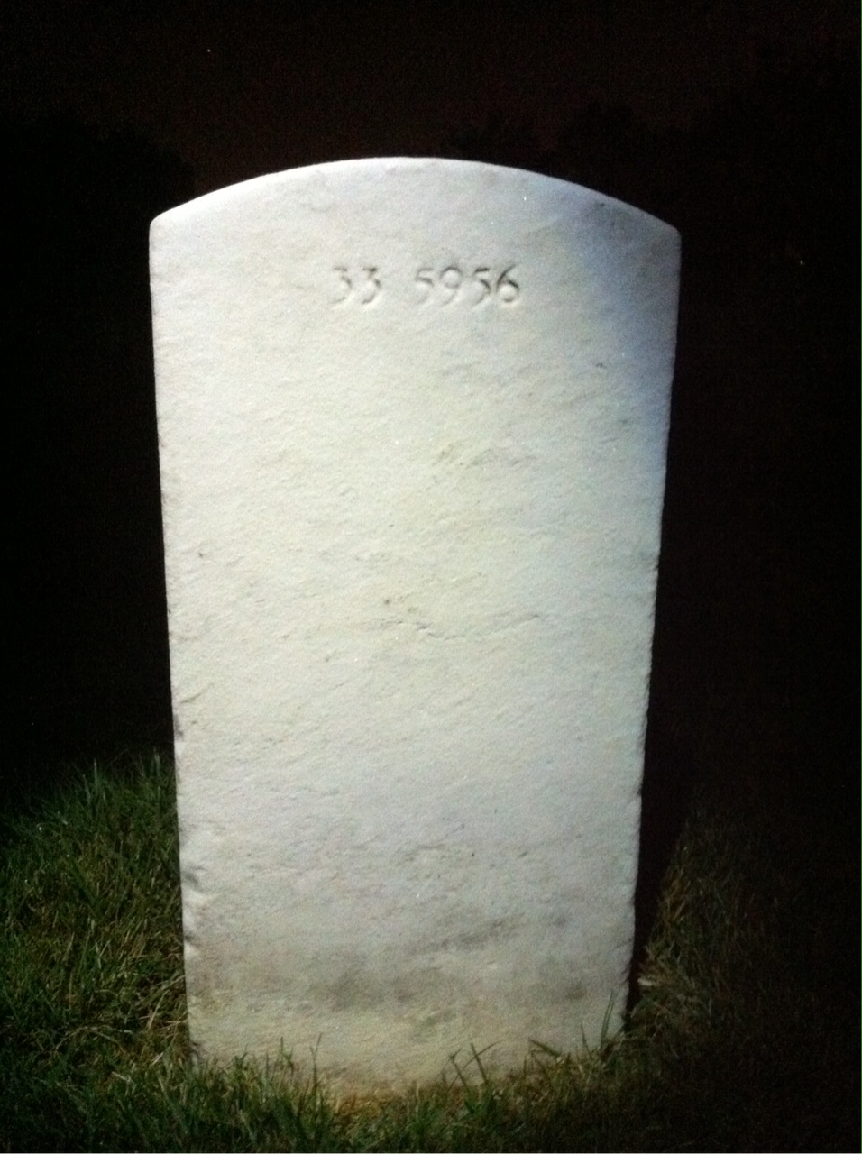 Back of headstone — Richard Moore