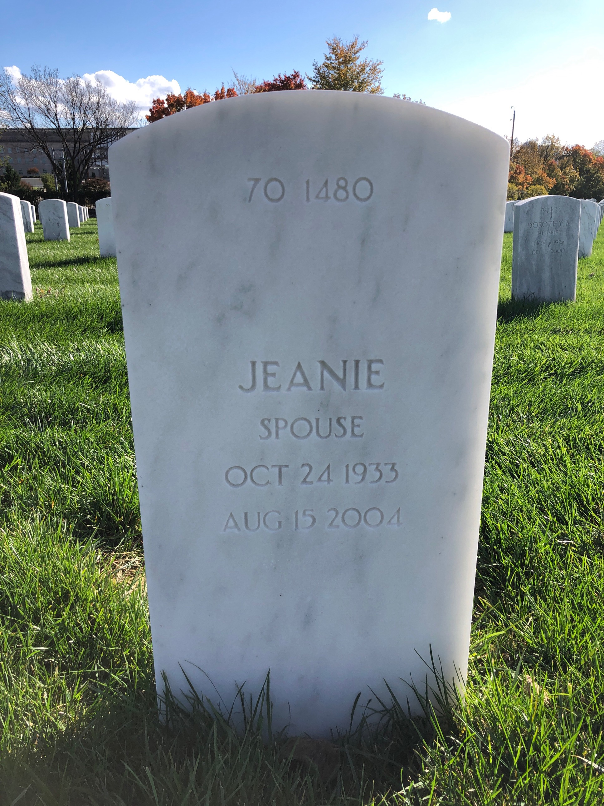 Back of headstone — Lewis Sutter