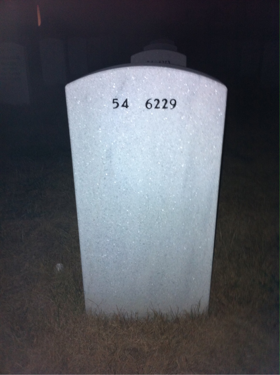 Back of headstone — William Campbell