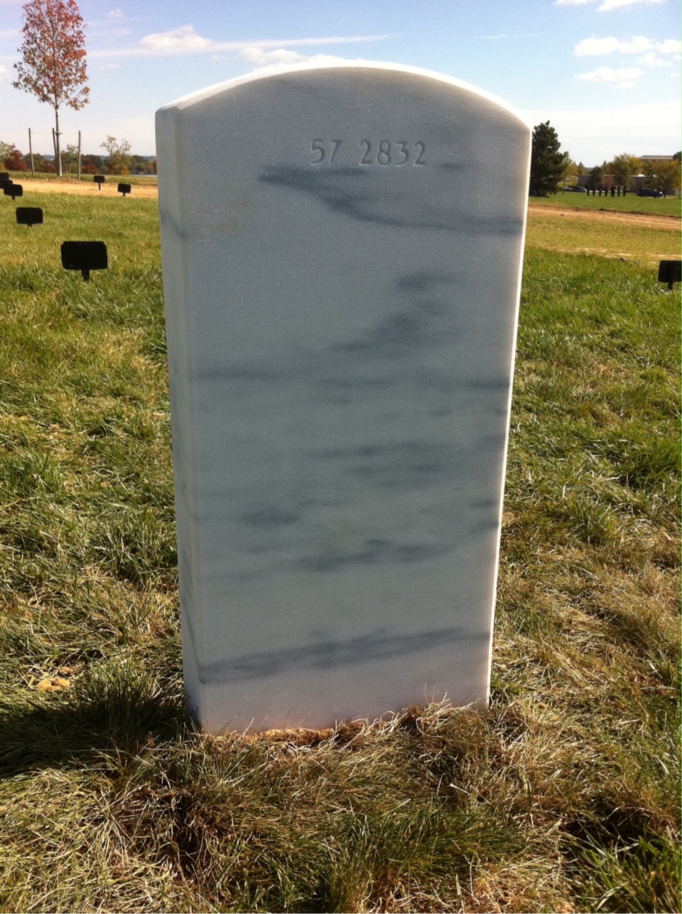 Back of headstone — Francis Molinaro