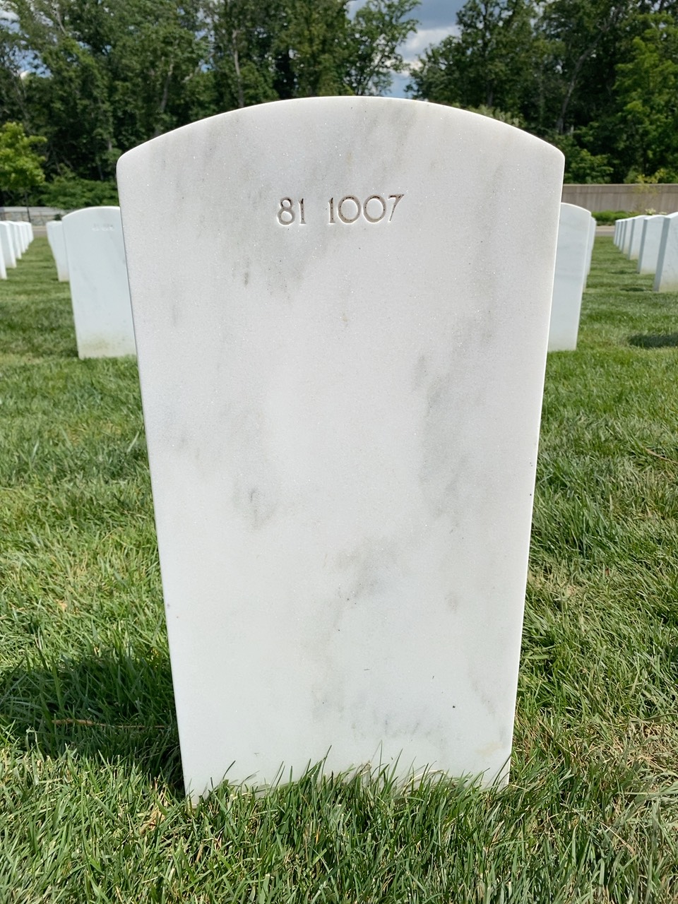 Back of headstone — William Burt Horne