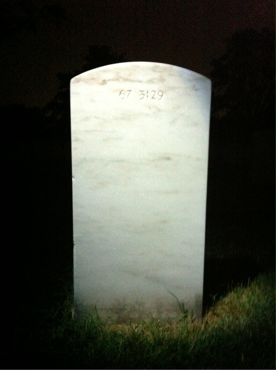 Back of headstone — William Albright