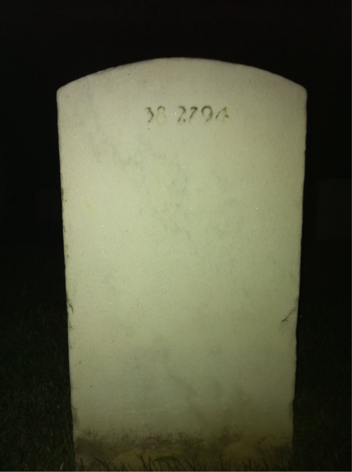 Back of headstone — Louis Anthony