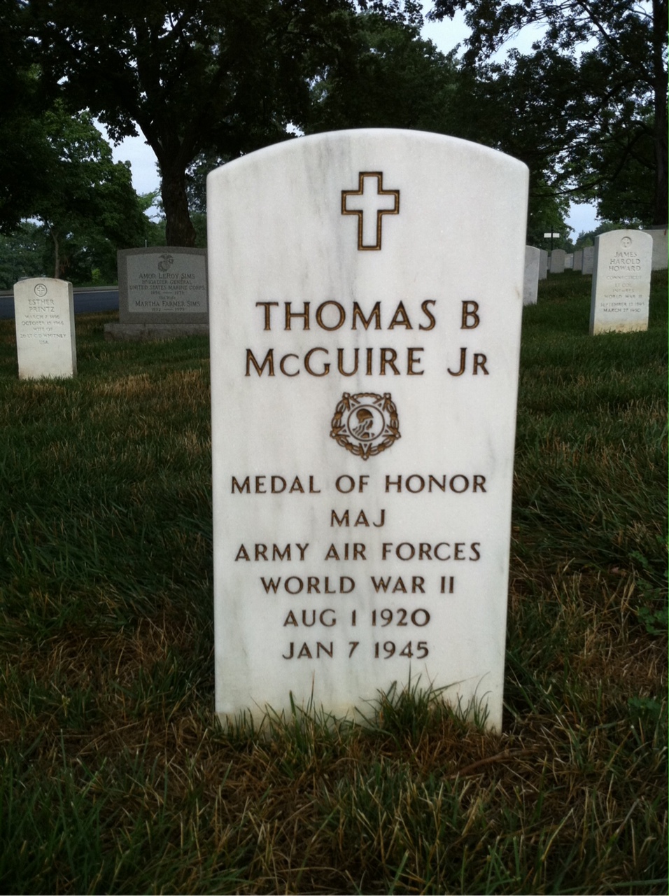 Headstone of Thomas Buchanan McGuire