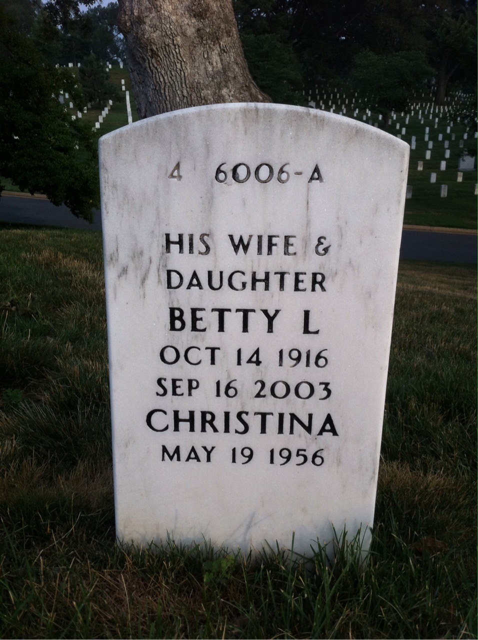 Back of headstone — John Cheney