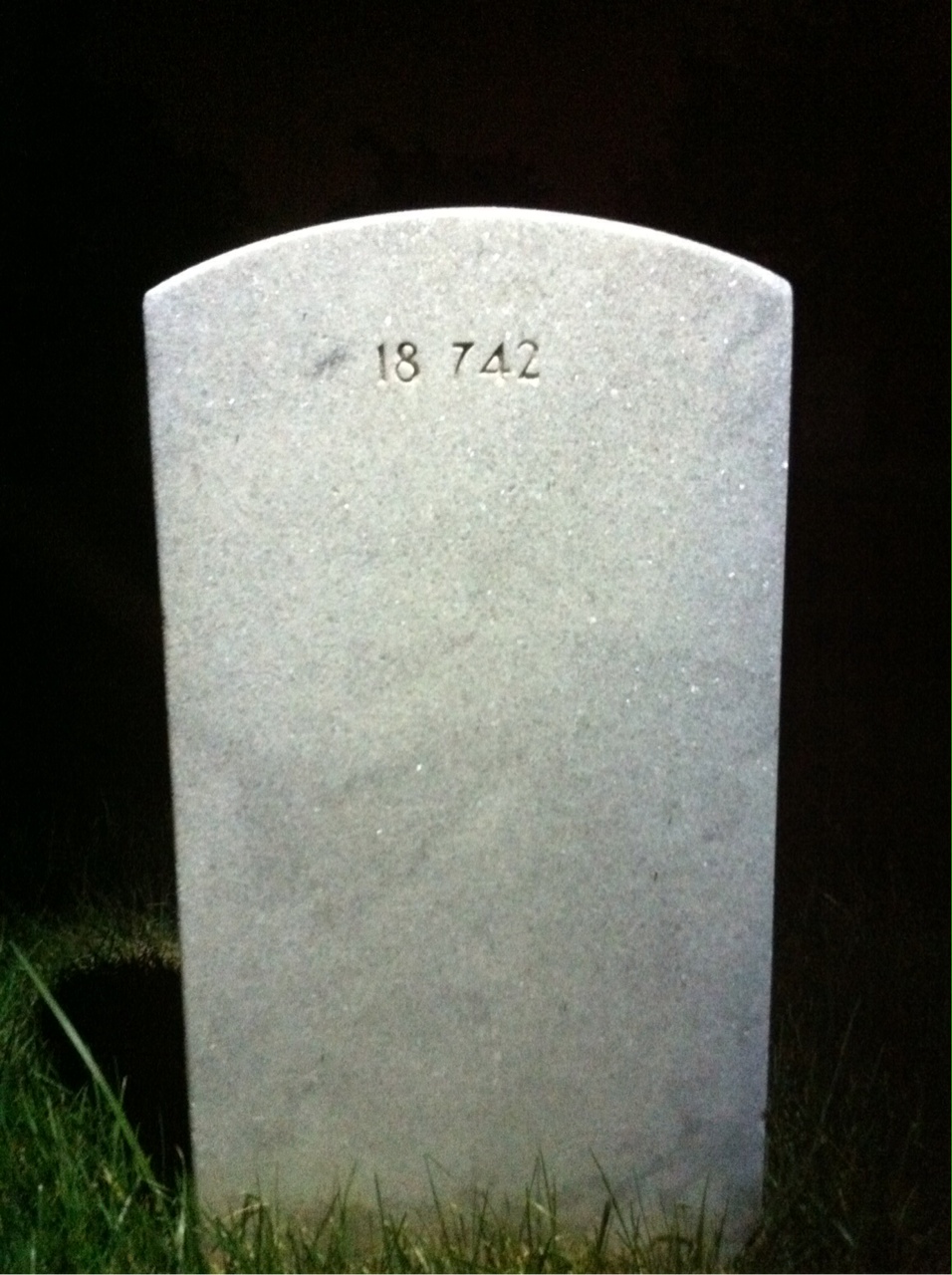 Back of headstone — Willie Baines