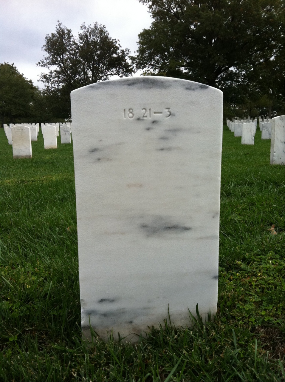 Back of headstone — William Myers