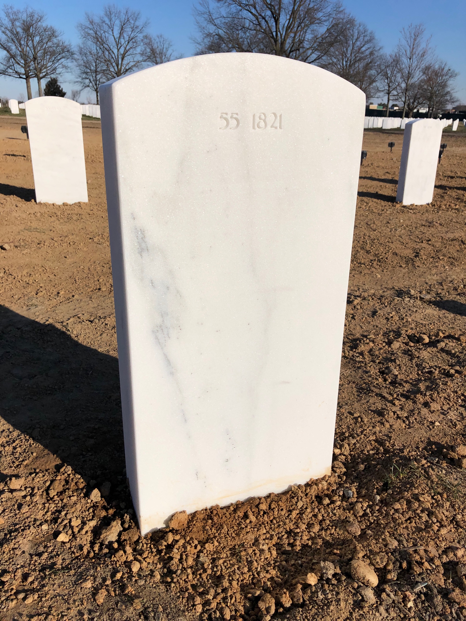 Back of headstone — Stanley A Rising