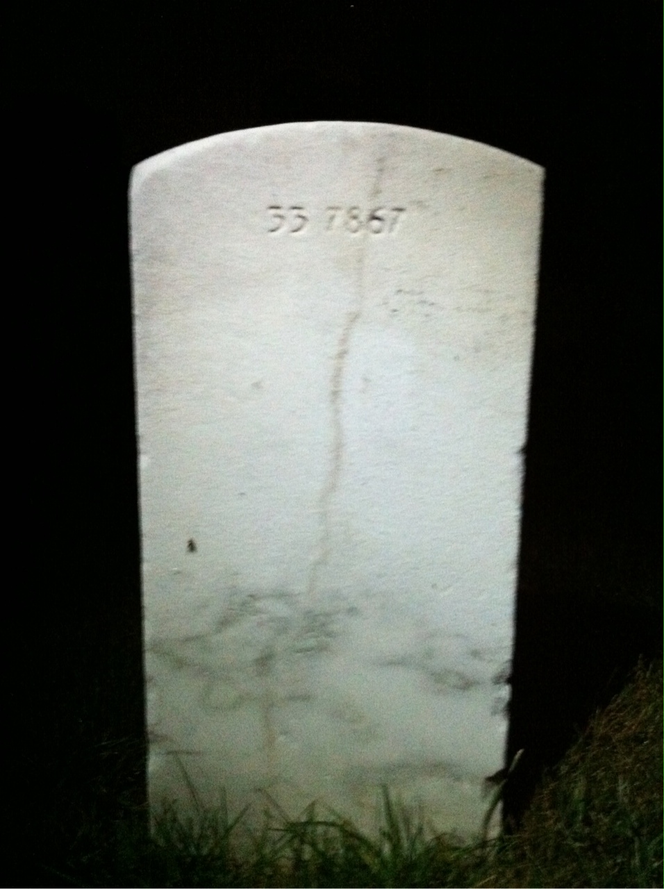 Back of headstone — Ruby Adams
