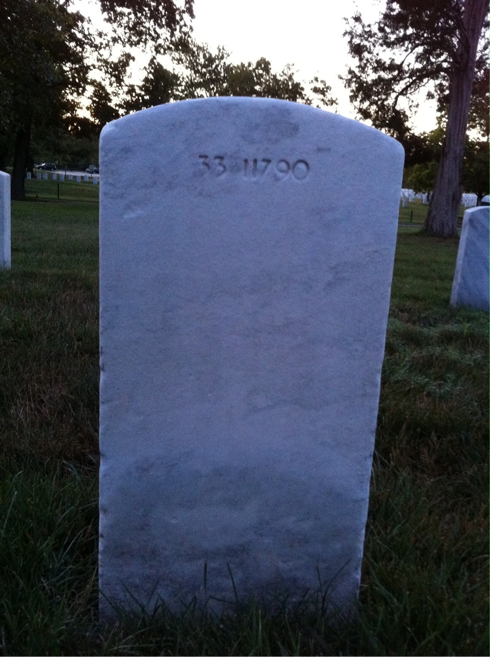 Back of headstone — Paul Montague